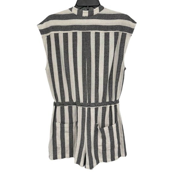 NSF In Black Stripe Romper Size Medium - Picture 3 of 12
